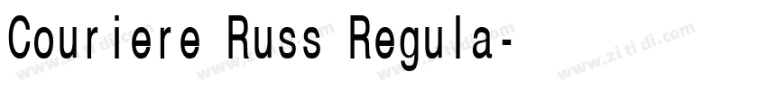 Couriere Russ Regula字体转换